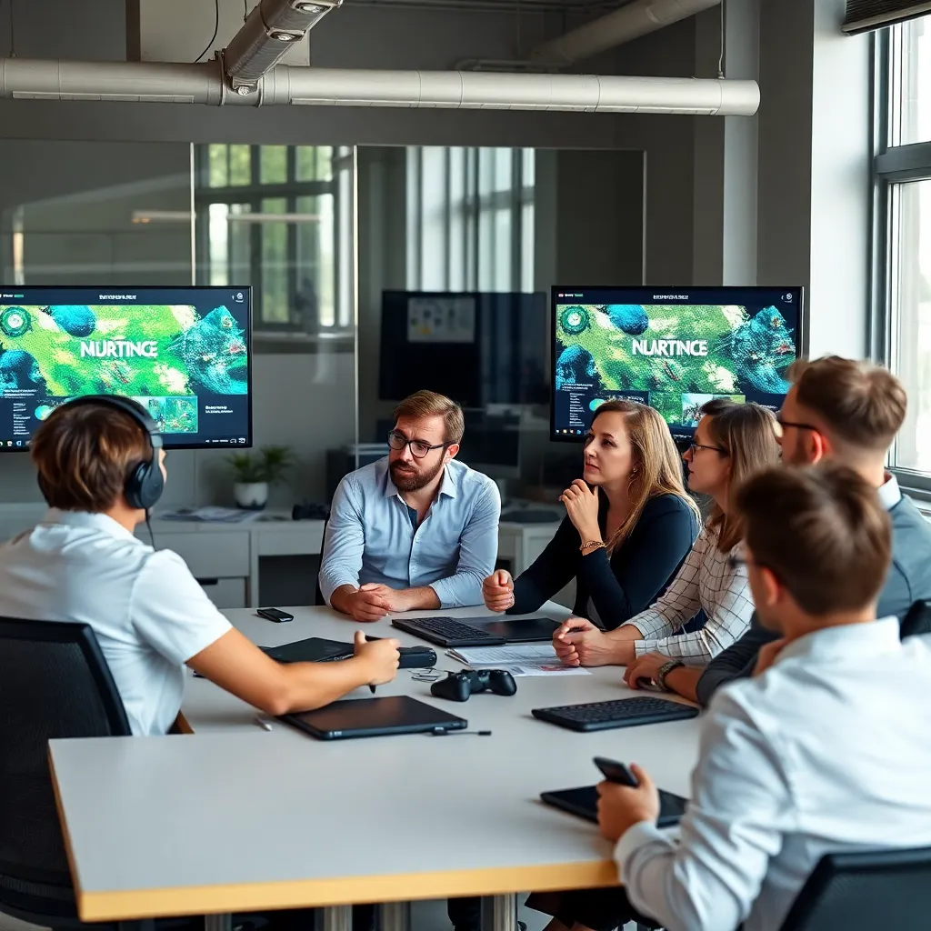 Person analysiert Spielmechaniken mit Notizen und Screenshots