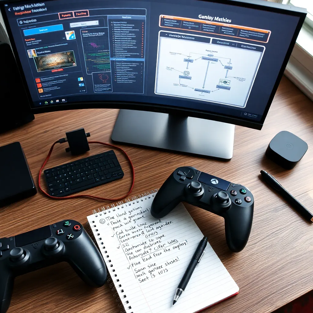 Analyse von Spielmechaniken mit Controller und Notizen