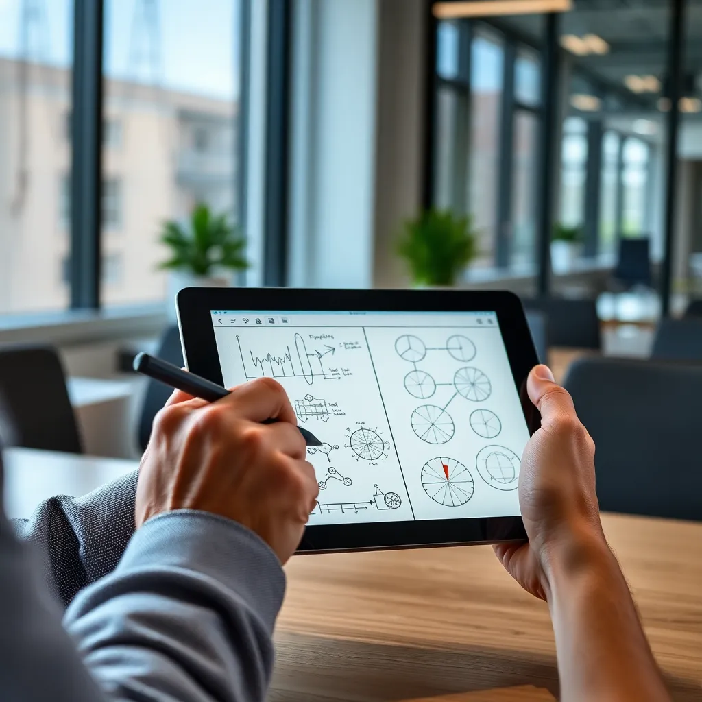 Person strukturiert eine Spielrezension auf dem Computer