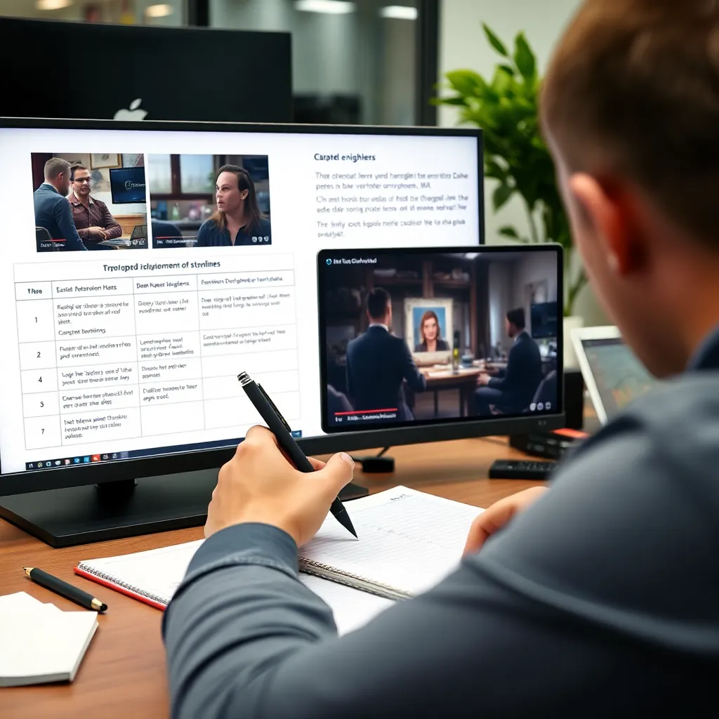 Notizbuch mit strukturierter Bewertungsmatrix für Videospiele neben Controller